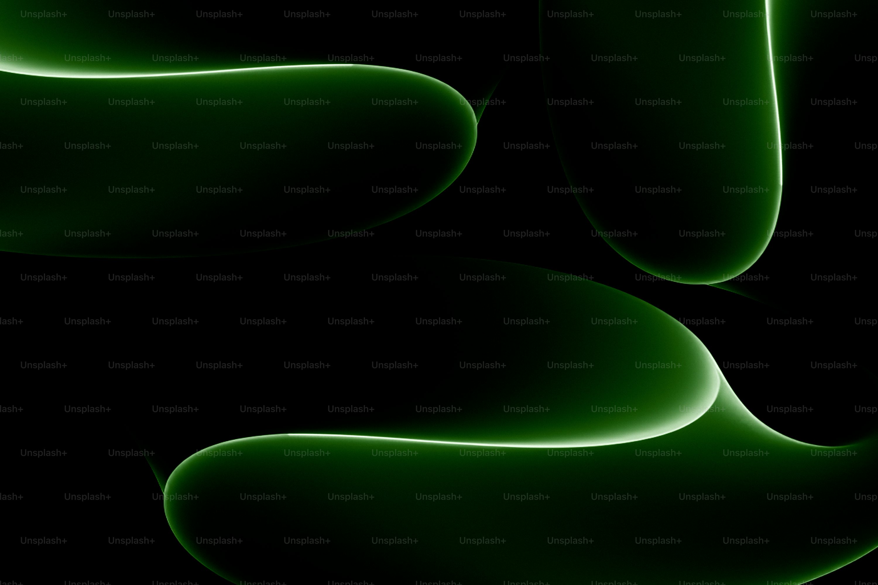 A black background with green curves photo