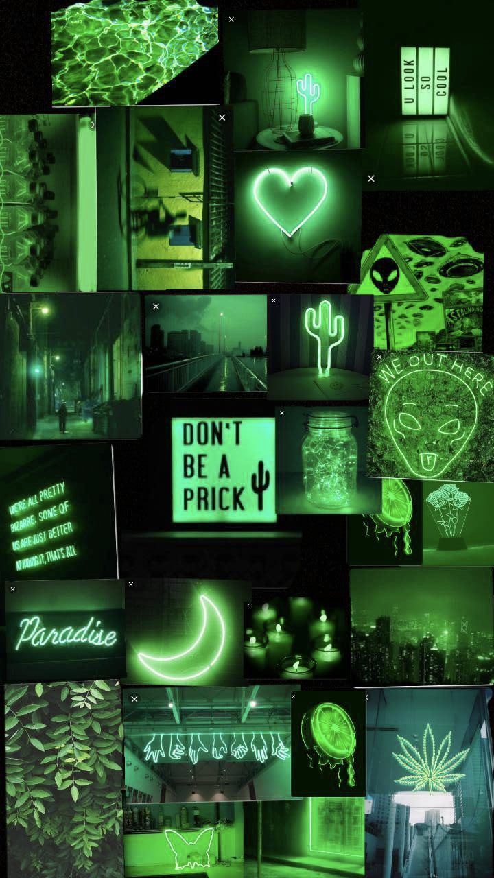 Neon Green Aesthetic Wallpaper. iPhone wallpaper green, Dark green aesthetic, Aesthetic iphone wallpaper