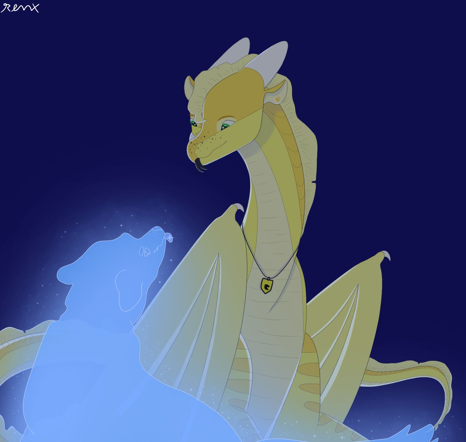Renx's artbook patronus: Sunny!