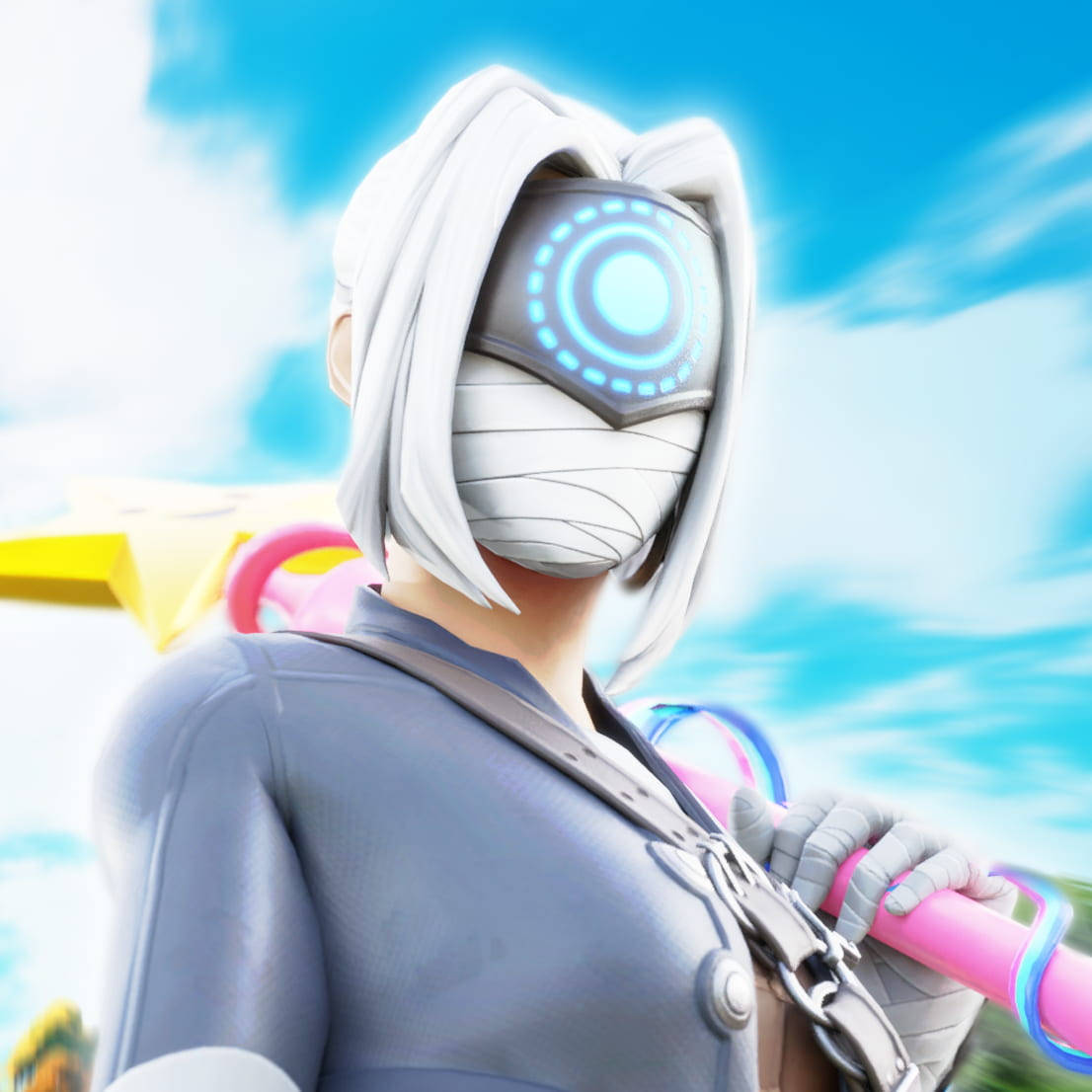 Download Fortnite PFP Focus Outfit Close Up Wallpaper