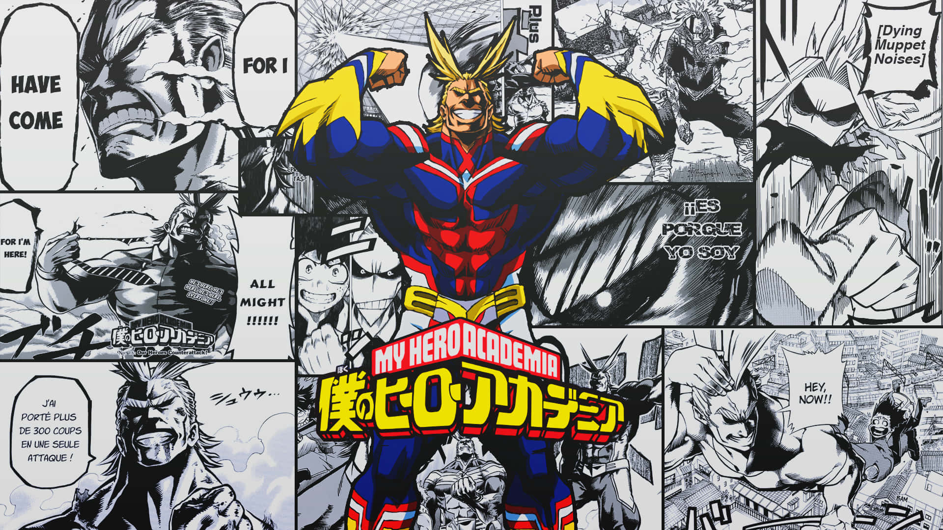 Download My Hero Academia With Every Manga Panel Wallpaper