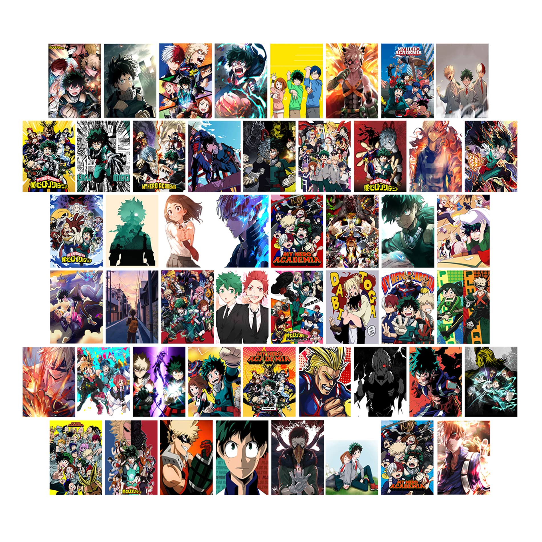 My Hero Academia Wall Collage Picture Anime Style Photo Collection Prints 50 Panels Dorm Decor for Anime lovers 4x6 inch (My Hero Academia), Amazon.in: Home & Kitchen