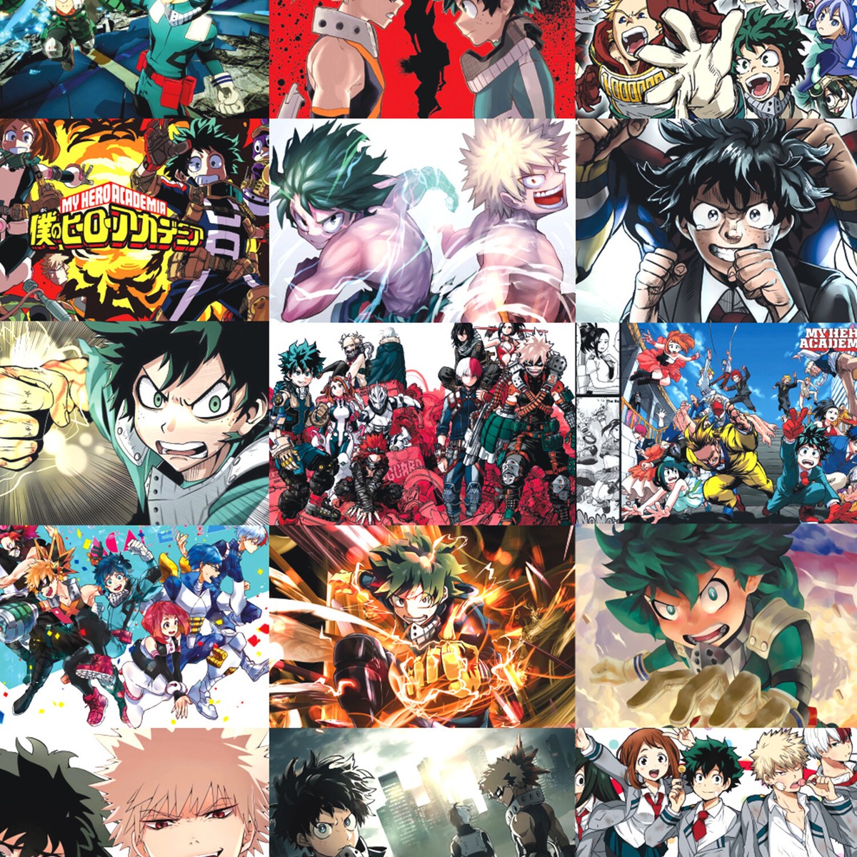 Manga panel My Hero Academia 40pics wall collage kit Tezza collage kit