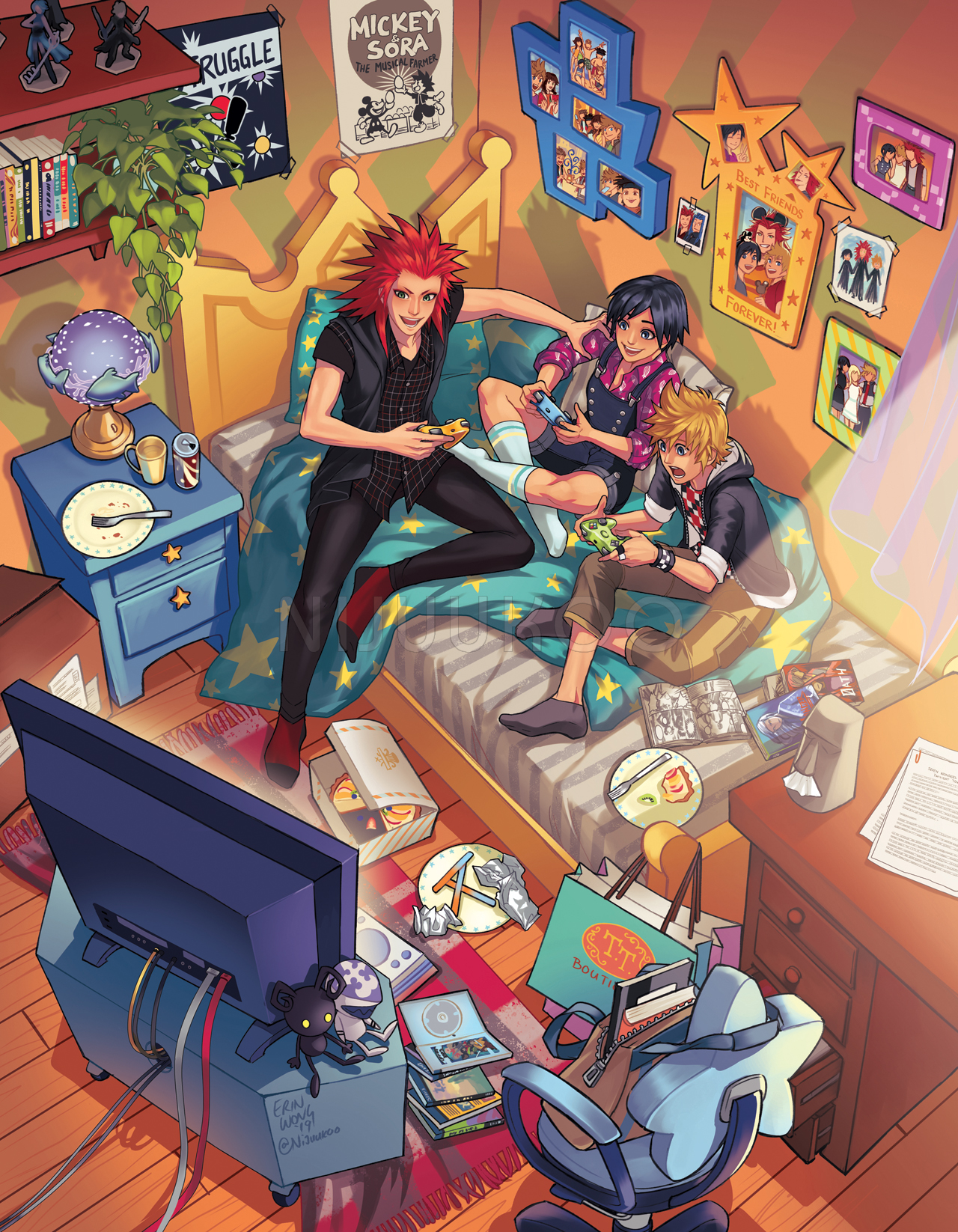 Download Hayner (Kingdom Hearts) Pence (Kingdom Hearts) Olette (Kingdom Hearts) Sora (Kingdom Hearts) Mickey Mouse Aqua (Kingdom Hearts) Xion (Kingdom Hearts) Roxas (Kingdom Hearts) Axel (Kingdom Hearts) Video Game Kingdom Hearts III