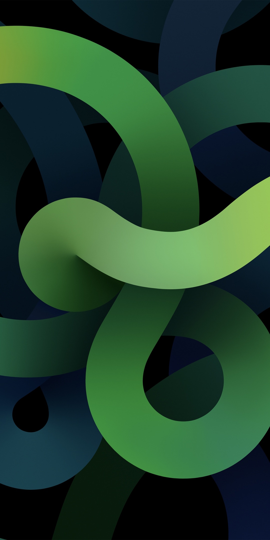 iPadOS 14 Wallpaper 4K, Green, iPad Air 2020, Dark, Stock