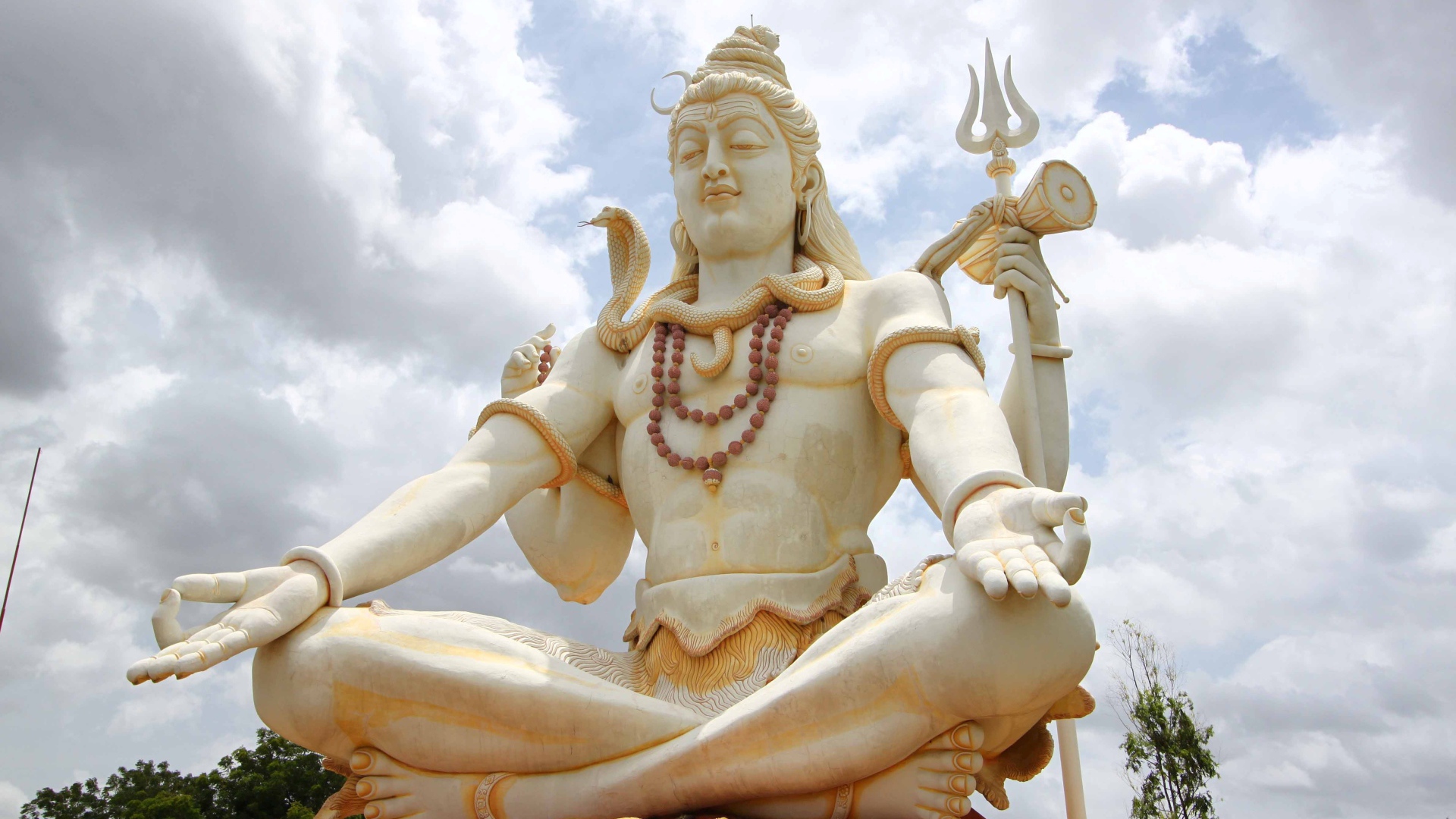 Big beautiful statue of Shiva Desktop wallpaper 1920x1080