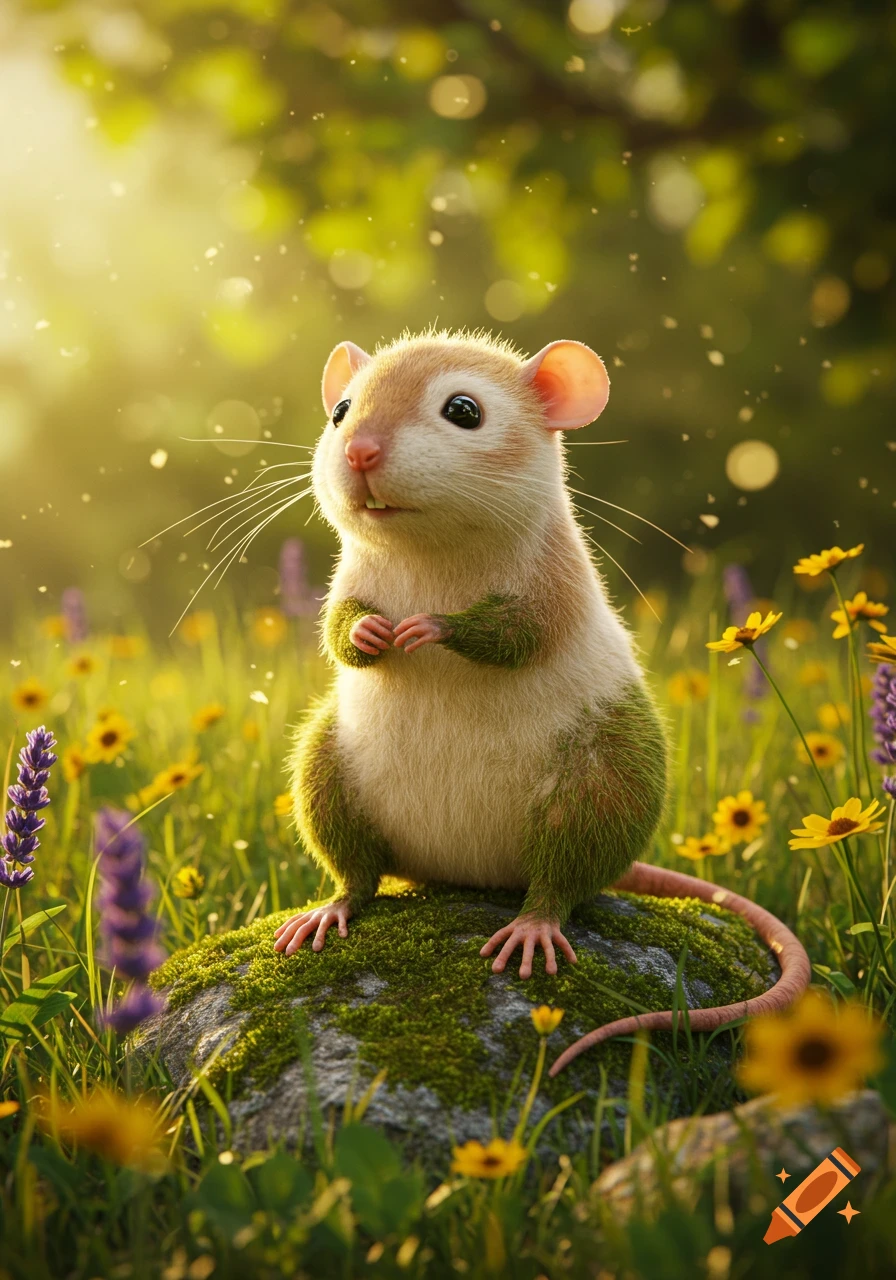Cute Rat Image created on Craiyon