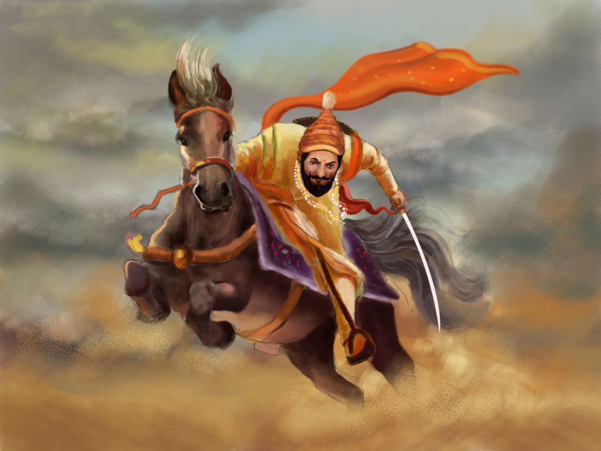 Warrior Chhatrapati Shivaji Maharaj Painting Wallpaper®