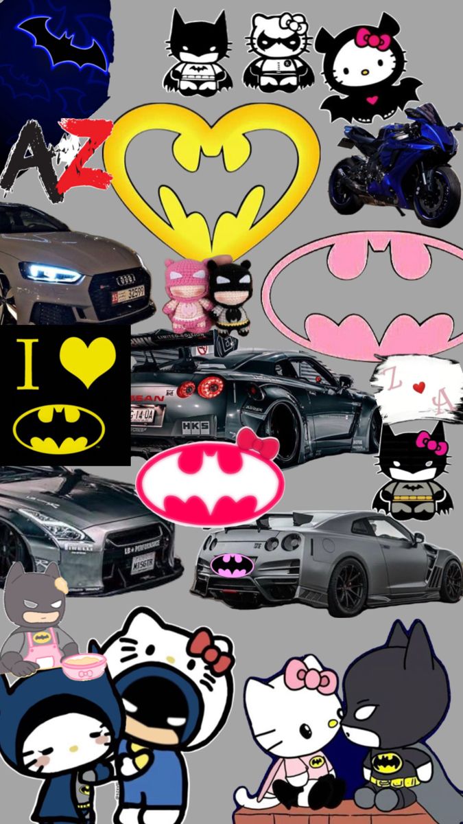Batman and hello kitty ❤️❤️❤️. Hello kitty wallpaper, Hello kitty, Hello kitty crafts