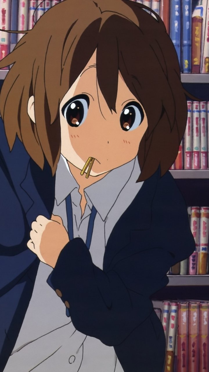 Download Brown Eyes Brown Hair Short Hair Yui Hirasawa Anime K ON! Phone Wallpaper