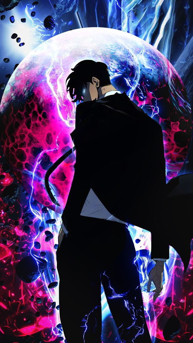 Solo Leveling Jin Woo 4K Vertical Phone Wallpaper