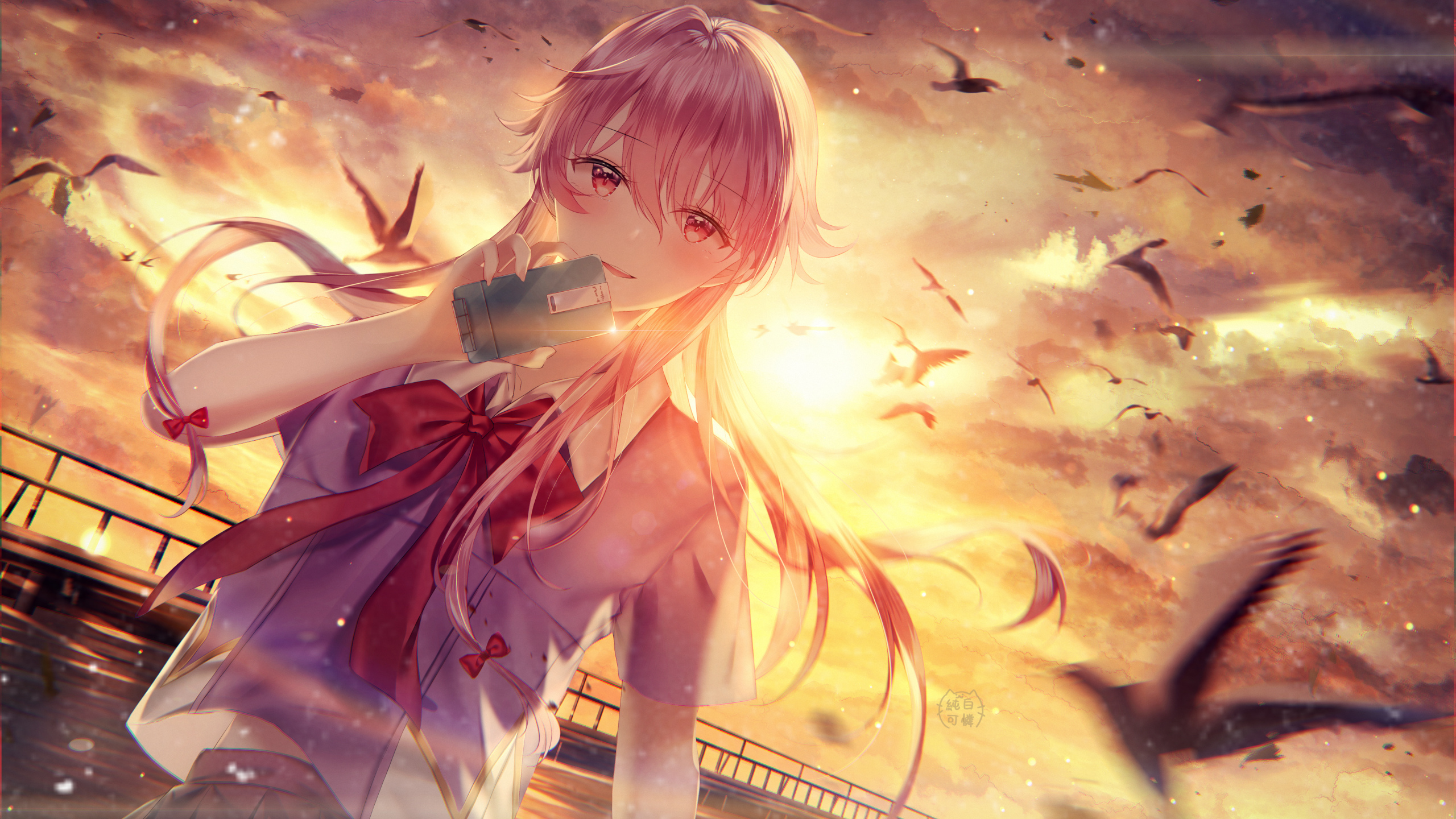 Gasai Yuno. Desktop wallpaper. 2560x1440