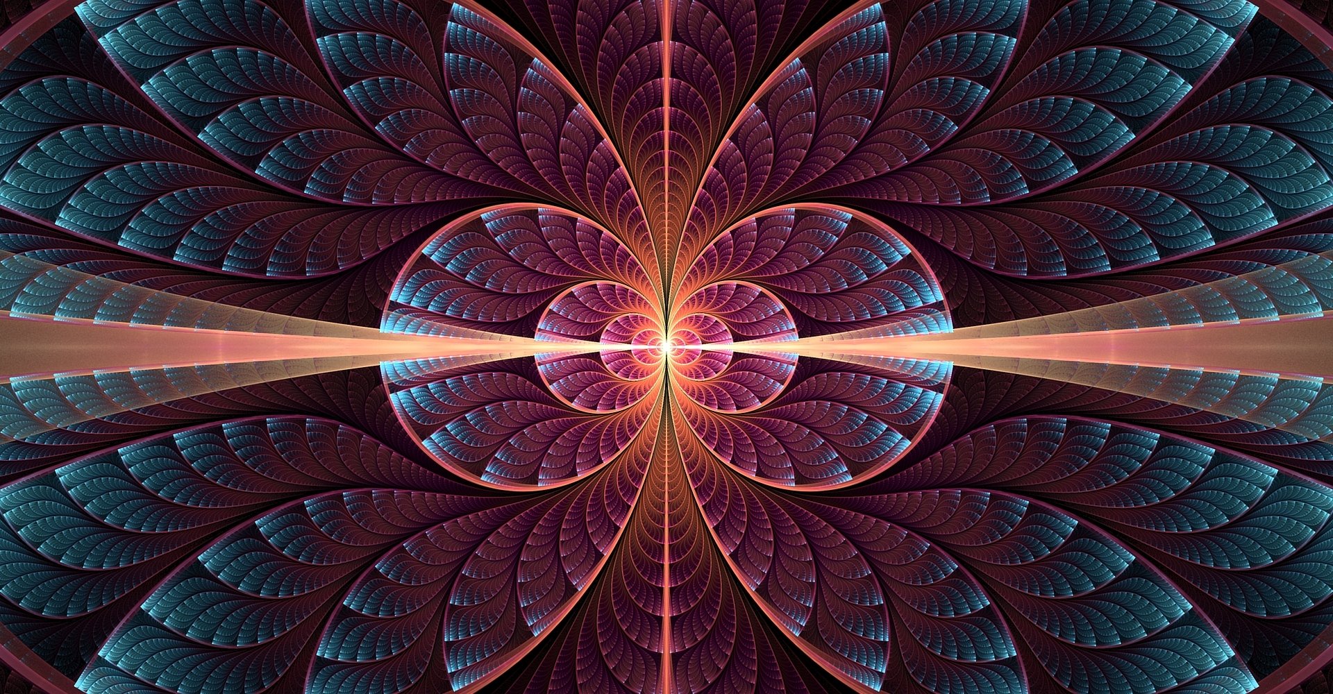 Vibrant Fractal Dreams: A Psychedelic HD Wallpaper