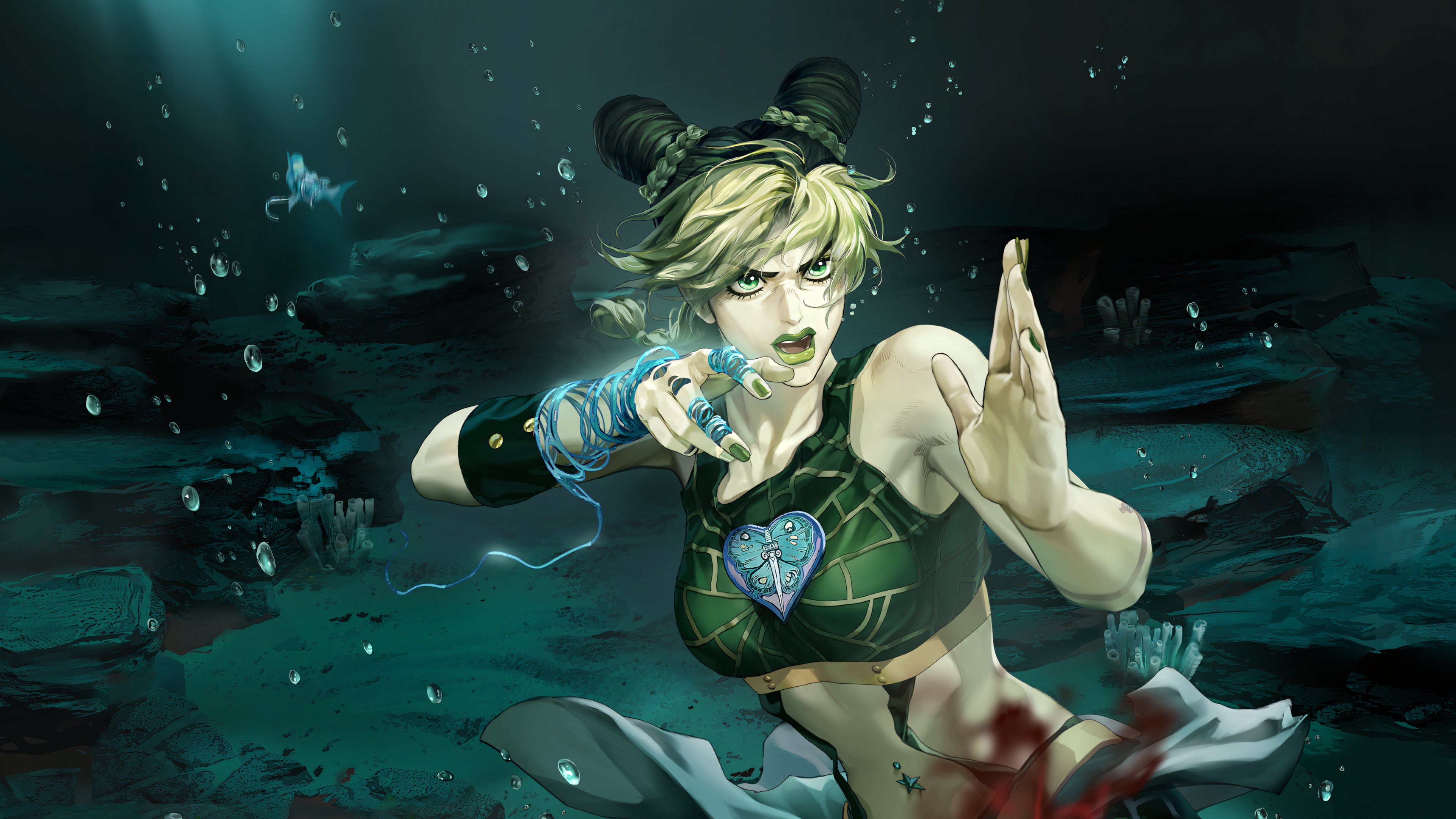 Minedor few 4K wallpaper from the JoJo's Bizarre Adventure: Stone Ocean X Path to Nowhere game collaboration. They're all artworks based on shots from the anime adaptation. You can