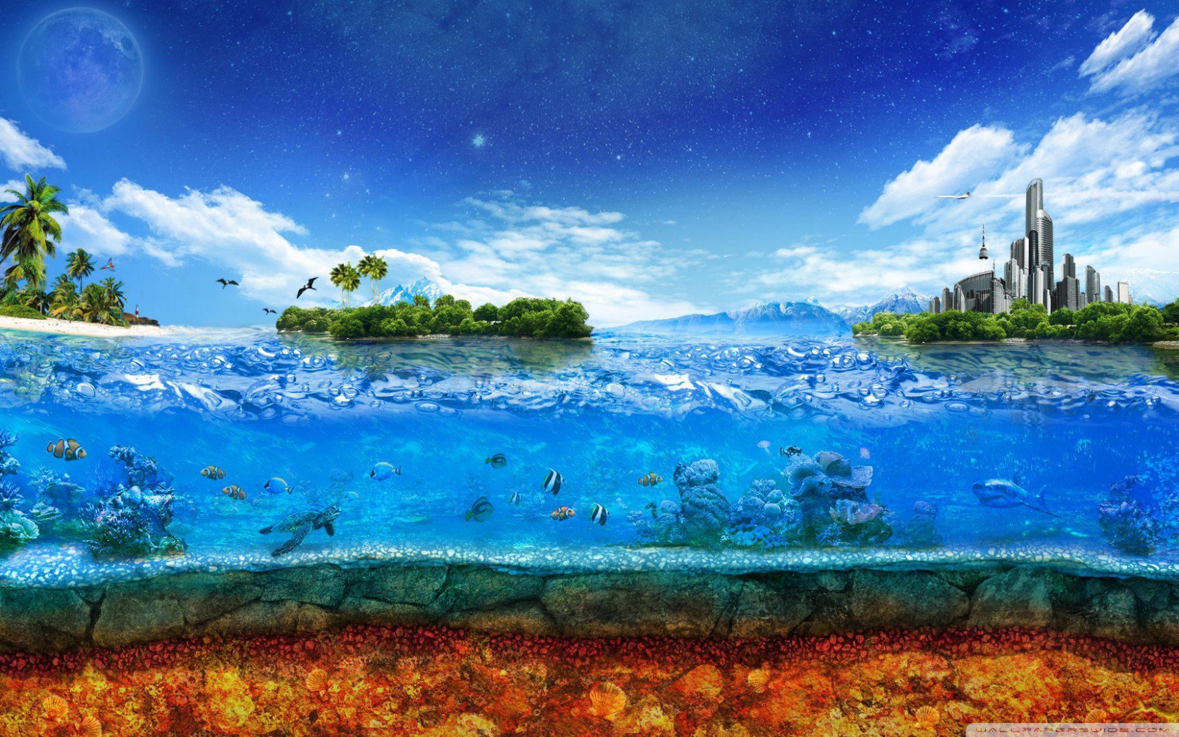 Layers of the Earth 4K UHD Wallpaper for UltraHD Desktop and TV, Widescreen and UltraWide Display, Smartphone and Tablet Devices