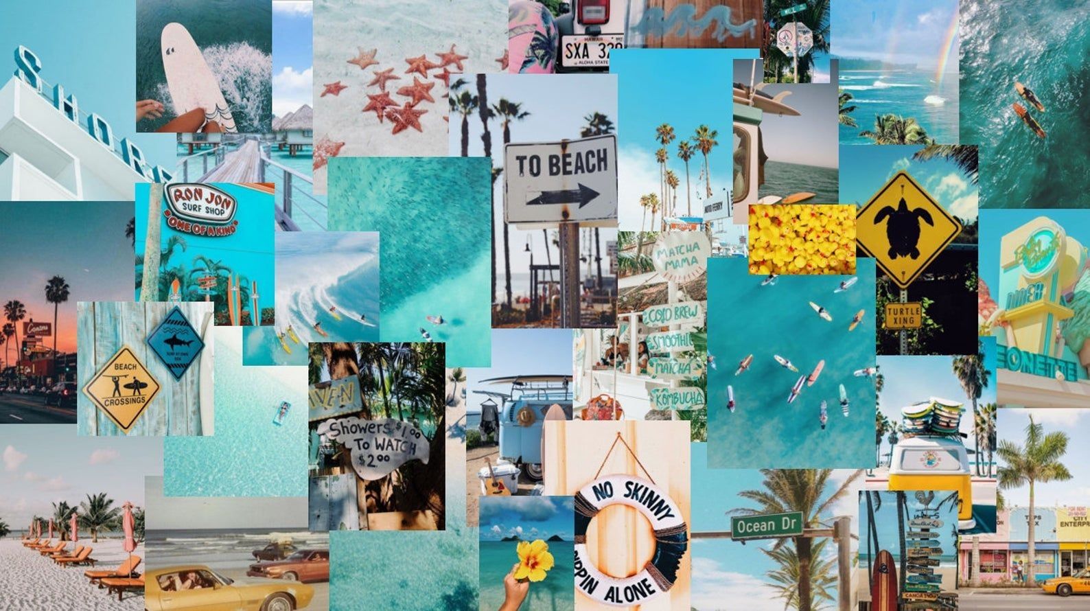 Collage Aesthetic Summer Laptop Wallpaper Free Collage Aesthetic Summer Laptop Background
