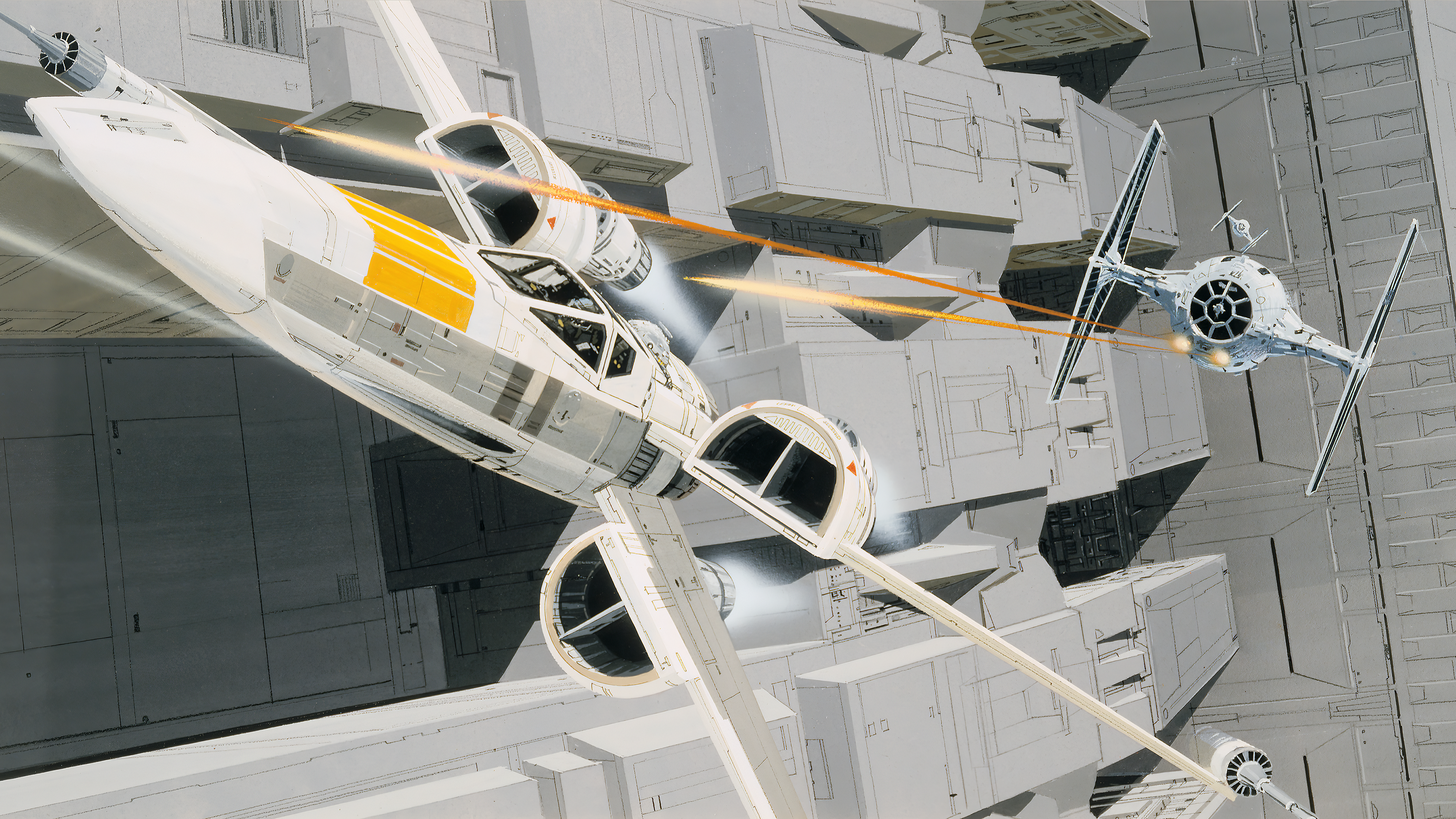 Epic Star Wars 4K Ultra HD: Iconic Space Battle Wallpaper