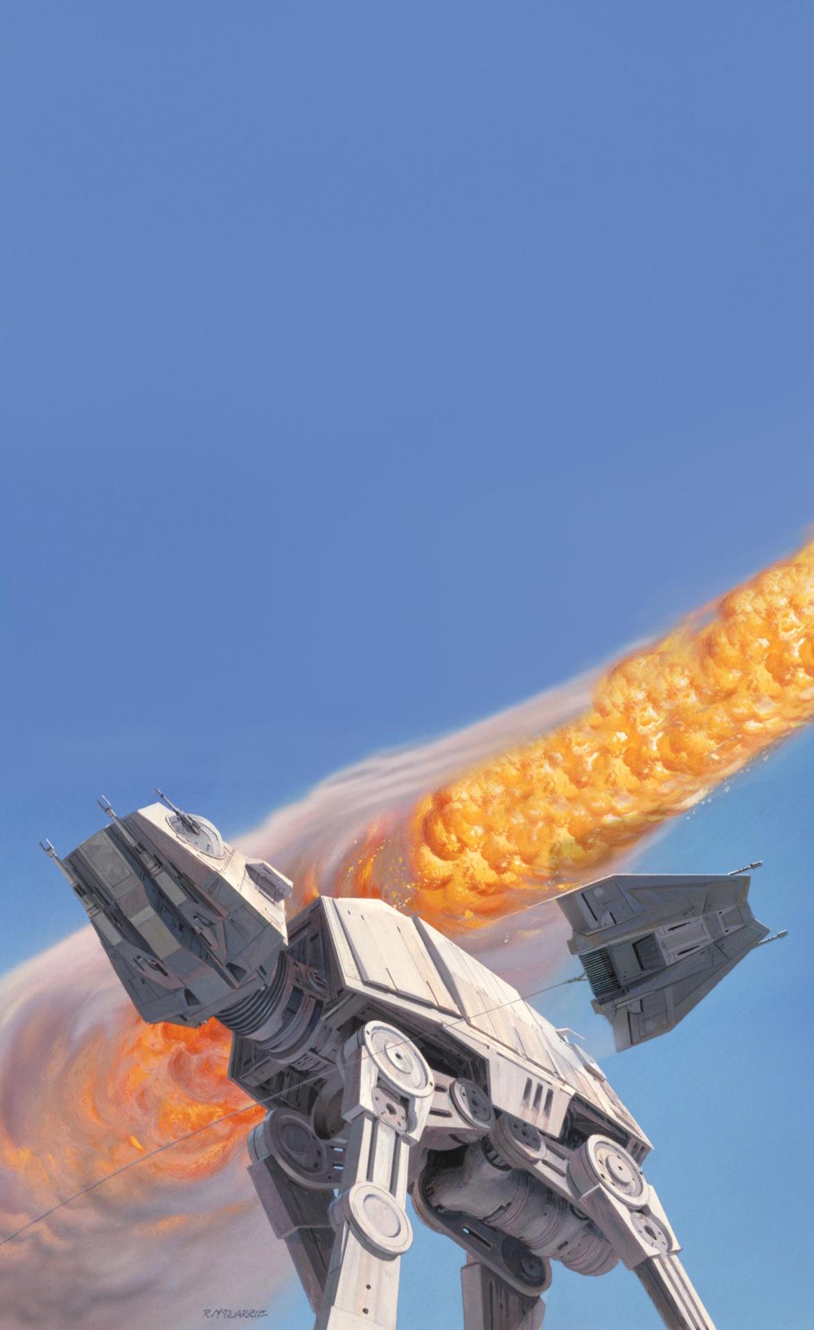 Mobile wallpaper made from Ralph McQuarrie Star Wars art