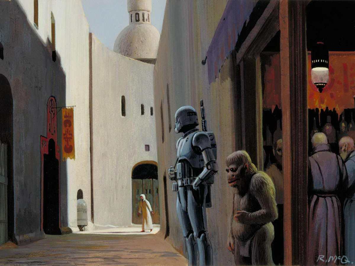 Star Wars Ralph Mcquarrie Mos Eisley Fresh New Hd Wallpaper–