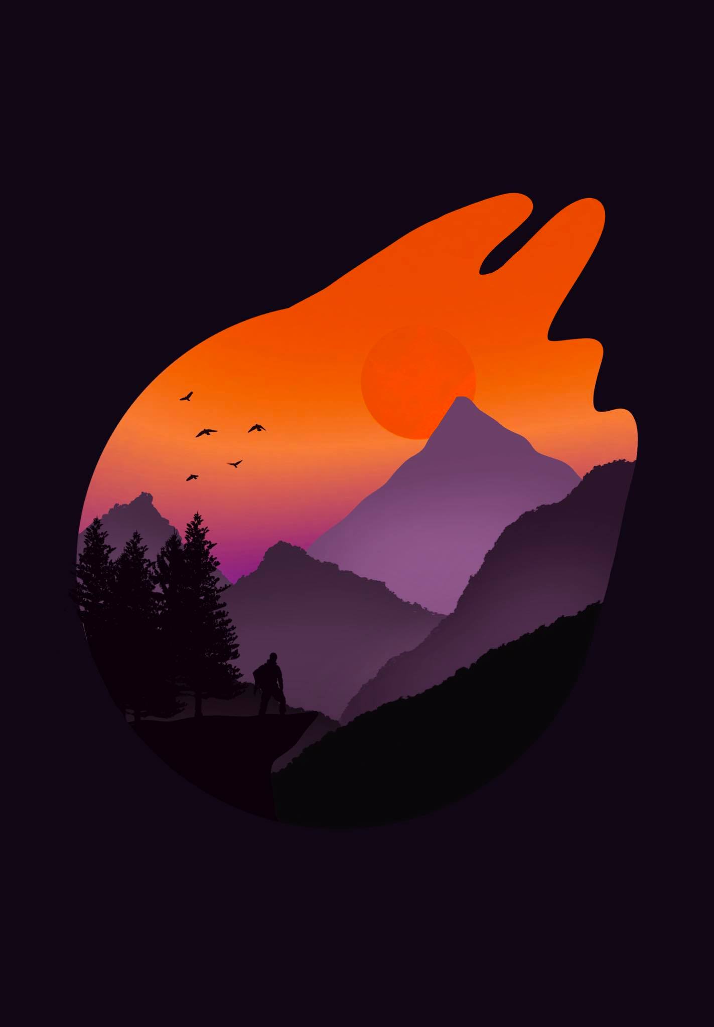 2D Landscape Wallpaper