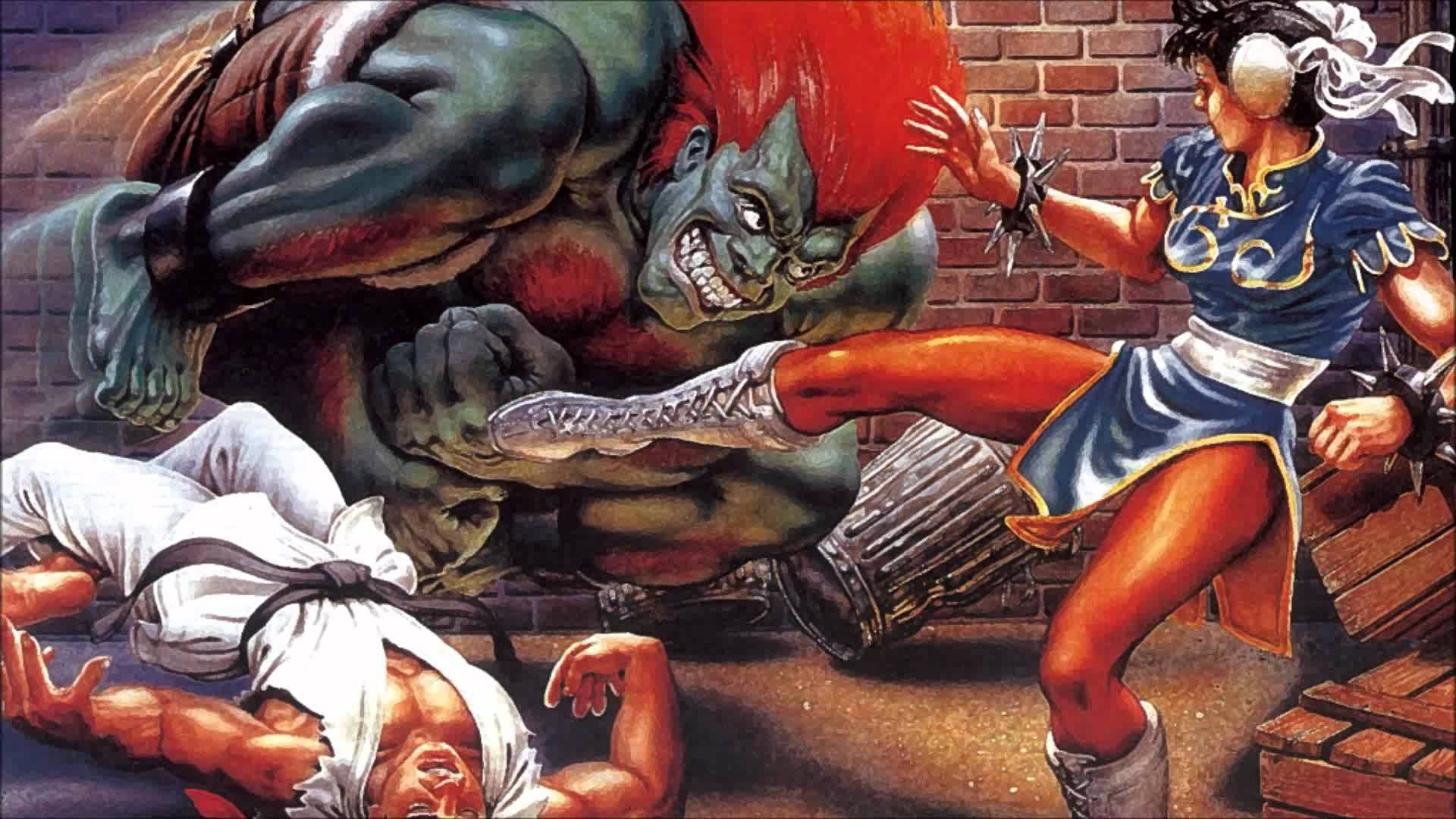 Download Chun Li Kicking Blanka Street Fighter Wallpaper