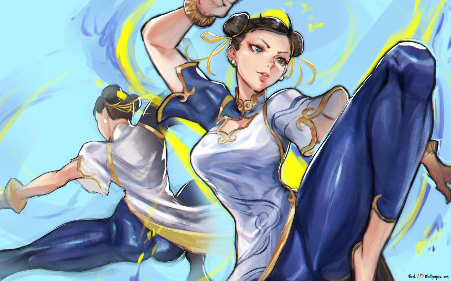 Chun Li Game Art From Street Fighter 6 8K Wallpaper Download