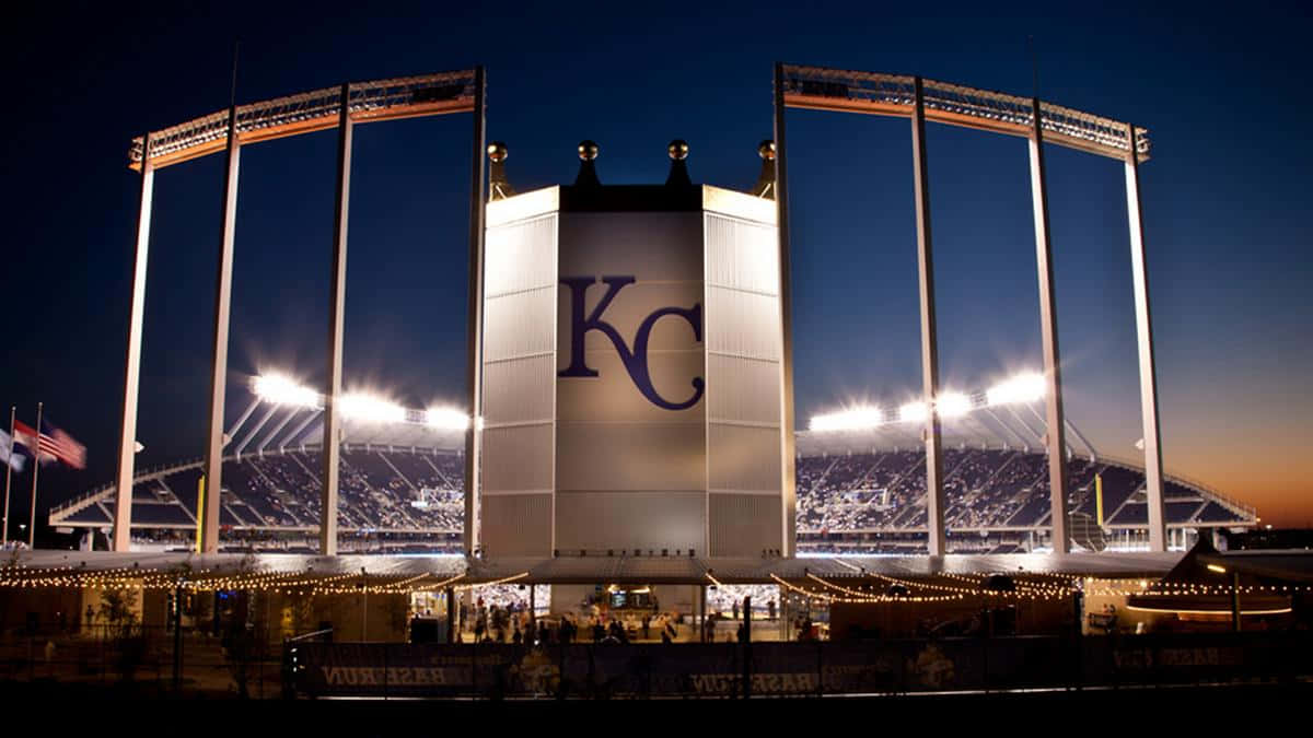 Download Stunning View of Kauffman Stadium, the jewel of Kansas City Wallpaper