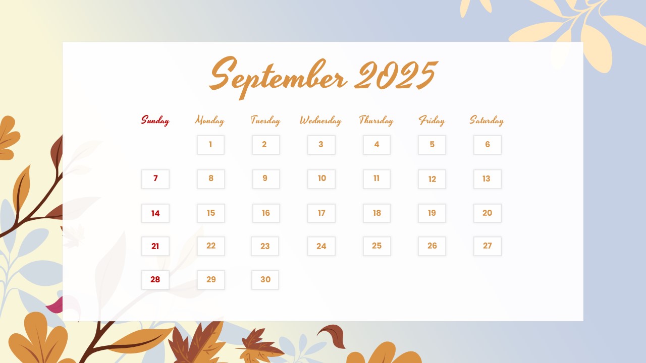 September 2025 Calendar