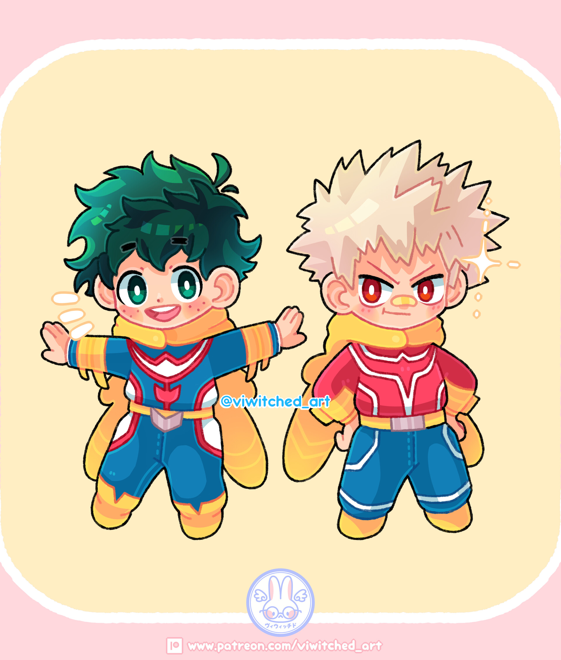 Baby Deku and Baby Bakugo