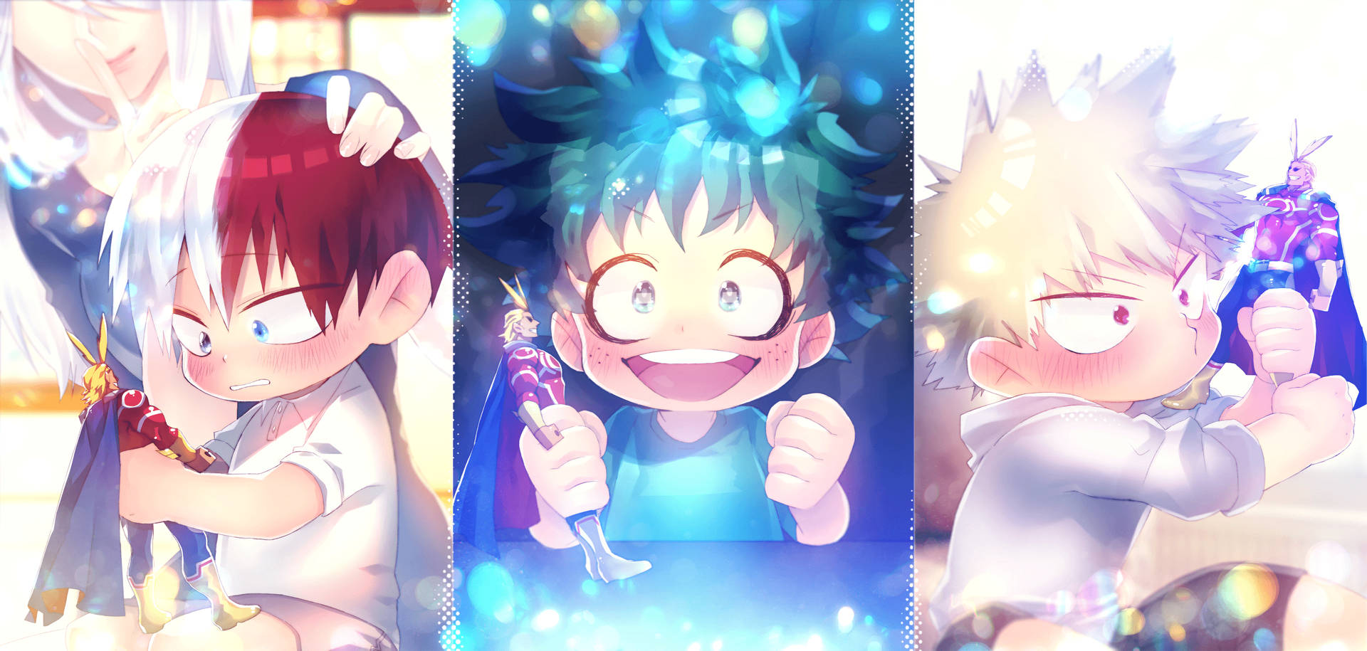 Download Baby Todoroki Midoriya Bakugou Wallpaper
