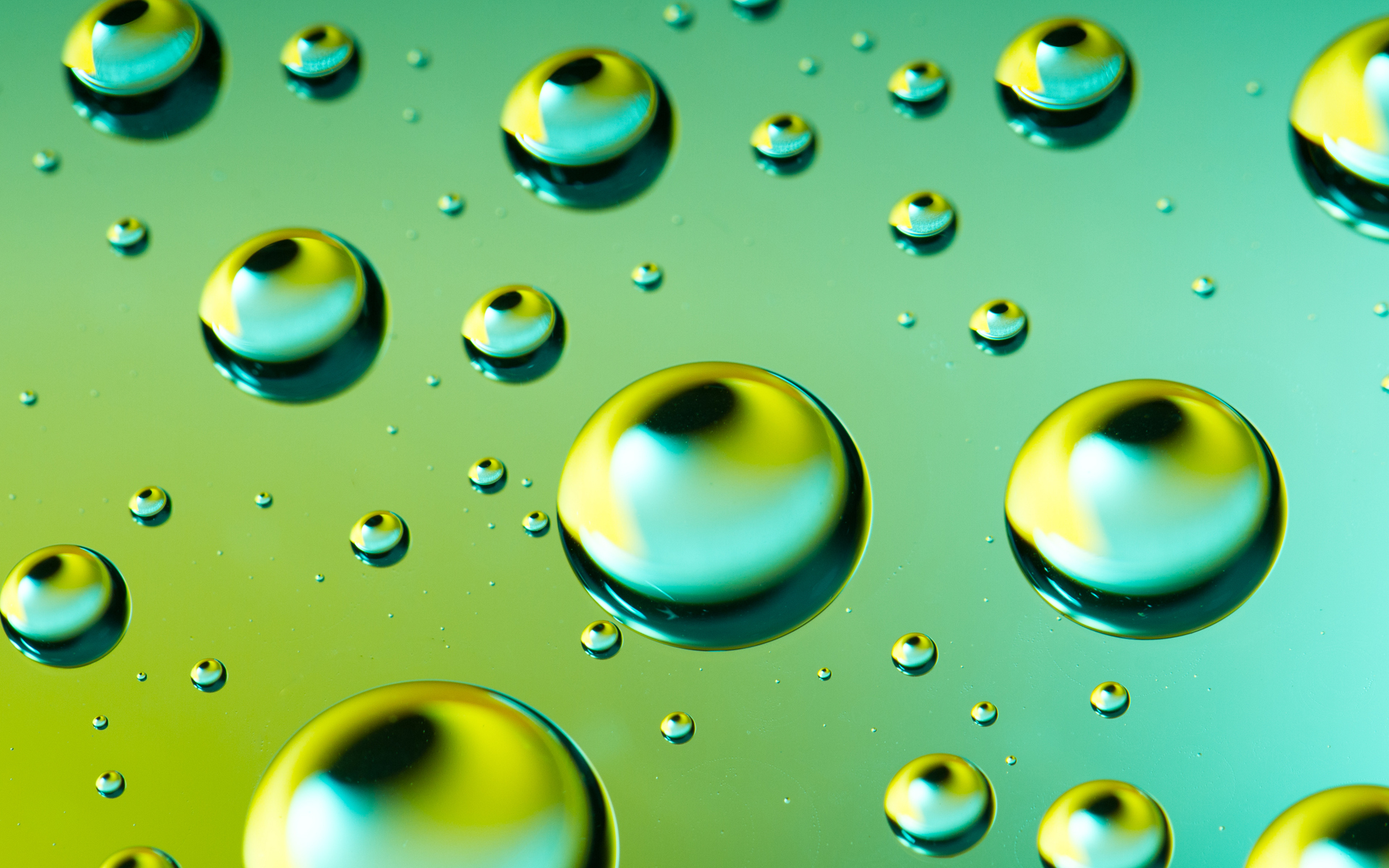 Green Water Droplets Microsoft Windows 10 Stock Bubbles Abstract