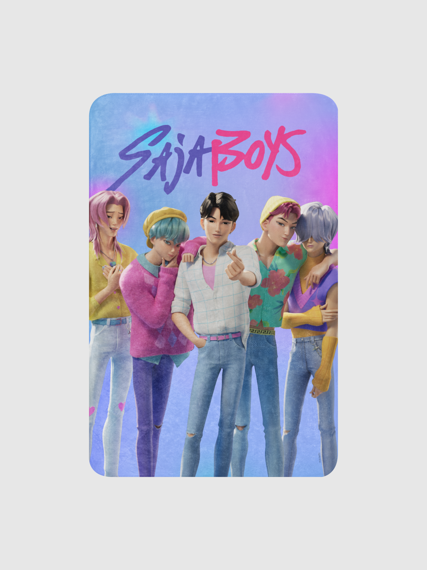 KPop Demon Hunters Saja Boys Sherpa Blanket- 37 in x 57 in