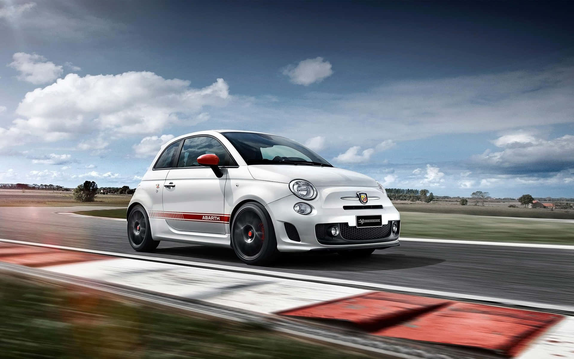 Download Abarth 500 on the road Wallpaper