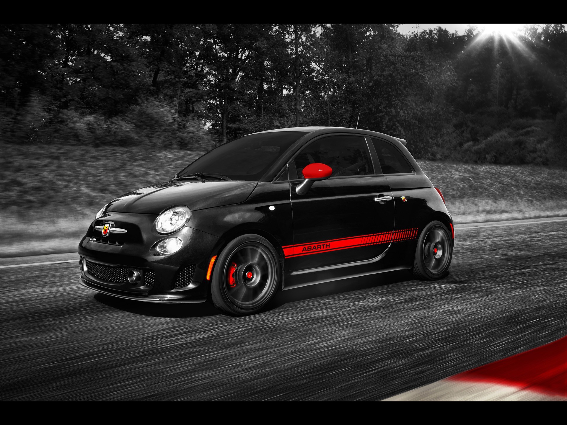 FIAT, Fiat 500 Abarth Wallpaper HD / Desktop and Mobile Background