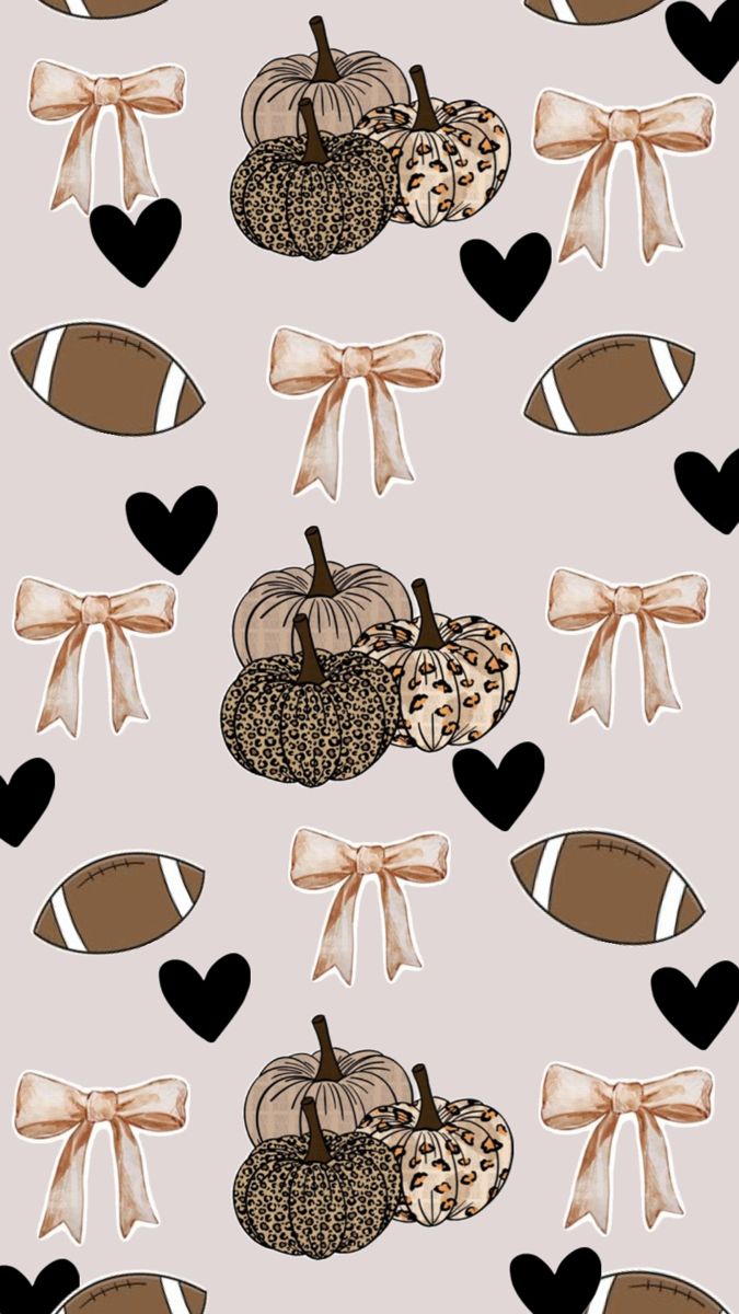 A cute coquette football wallpaper for iPhones for the fall season