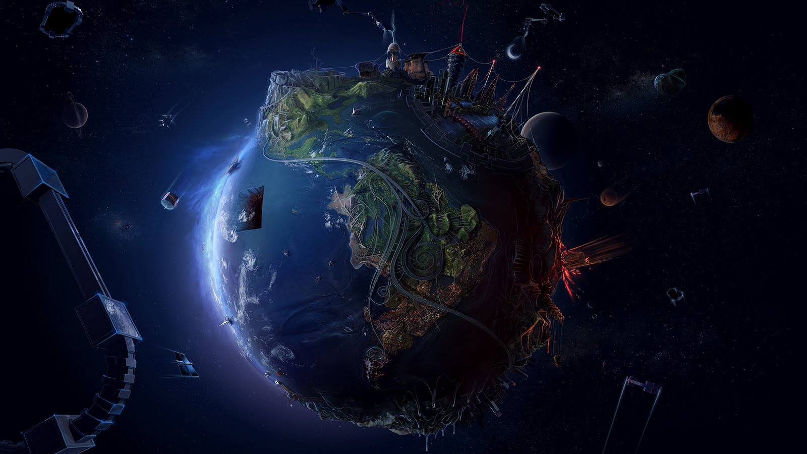 Cool Laptop Wallpaper: Best 3D Earth Design Laptop Wallpaper