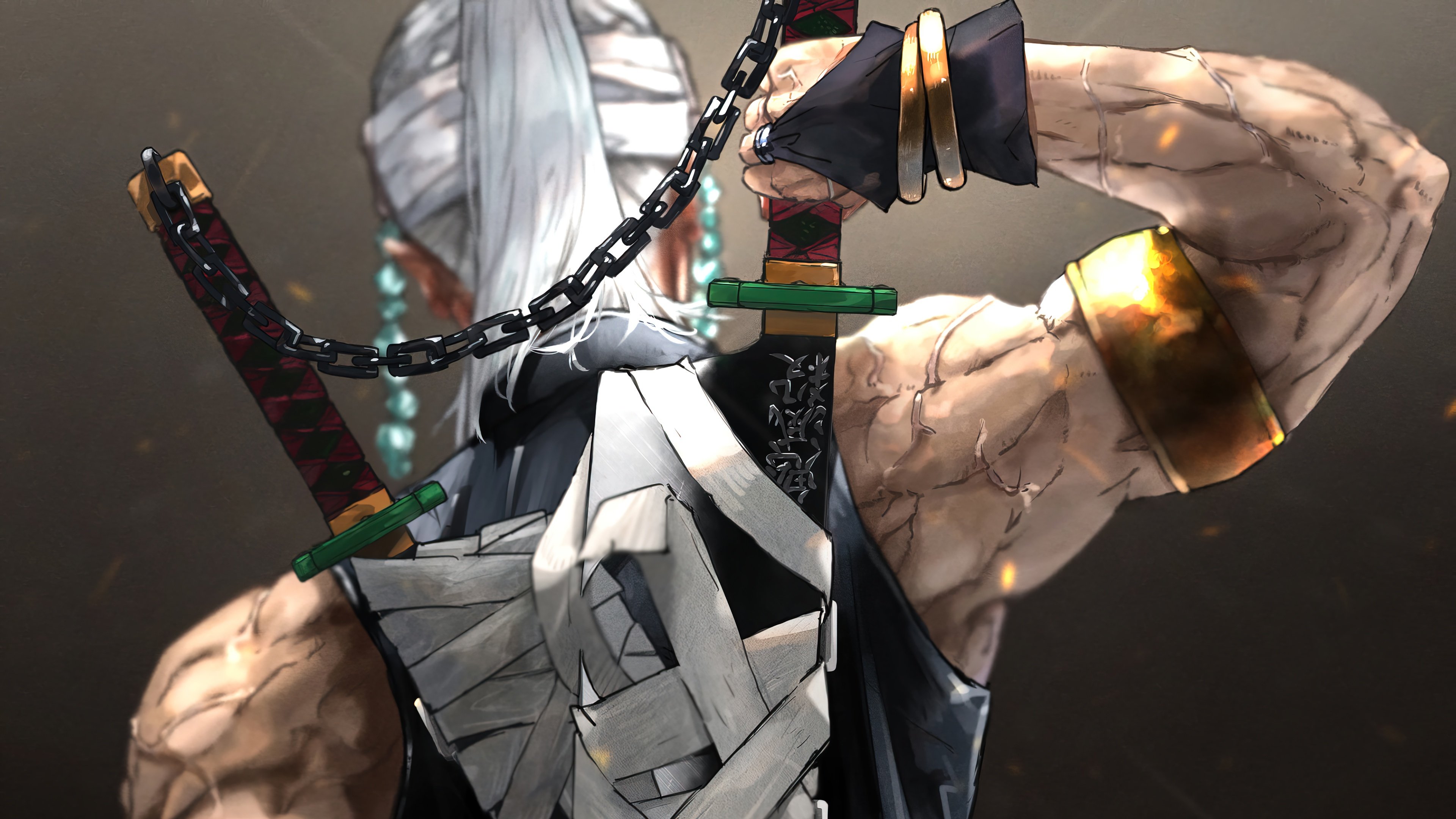 Tengen Uzui from Demon Slayer Anime Wallpaper 4k for Desktop