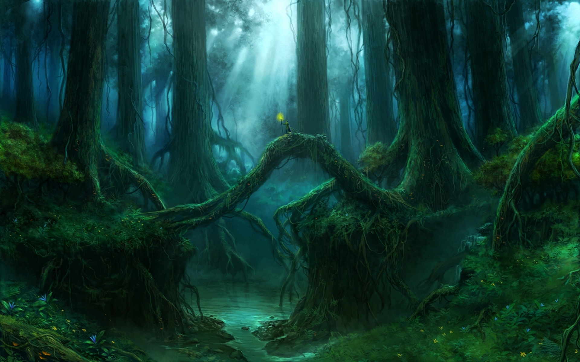 gothic, Forest, Trees, Fantasy, River, Mood Wallpaper HD / Desktop and Mobile Background