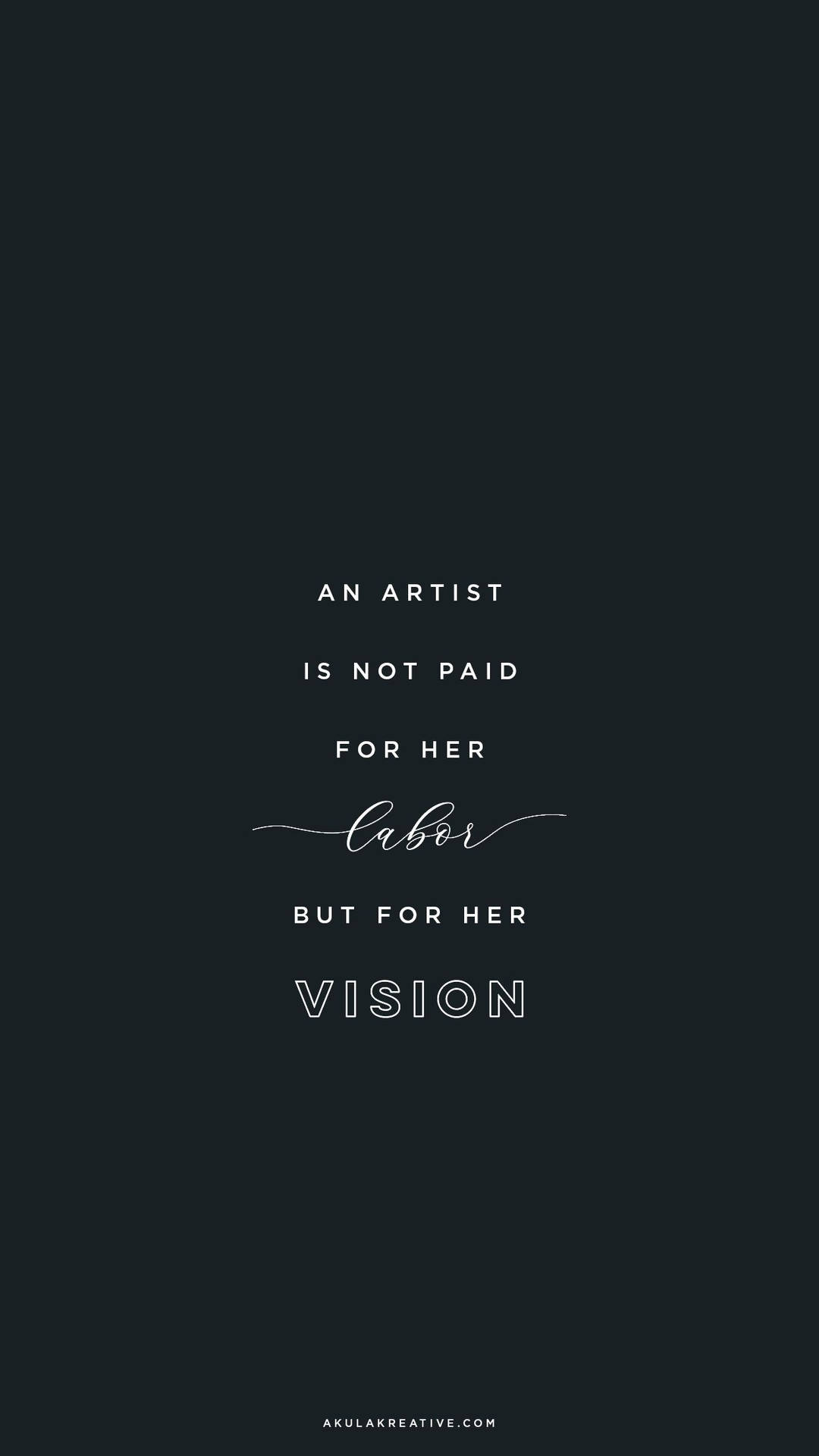 Download Minimalist Tablet Artist Quote Wallpaper