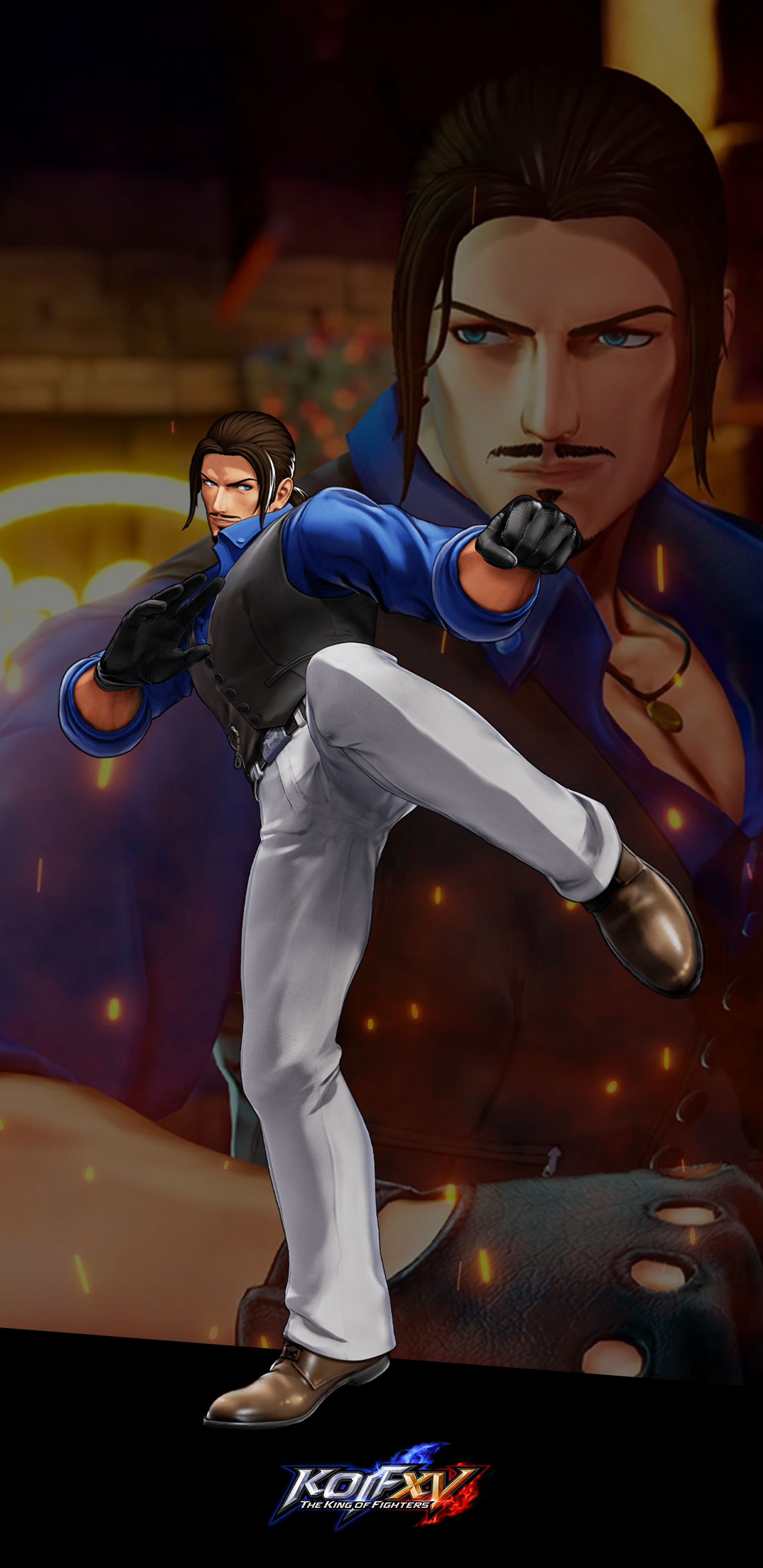 The King of Fighters XV Garcia Wallpaper with Monocle