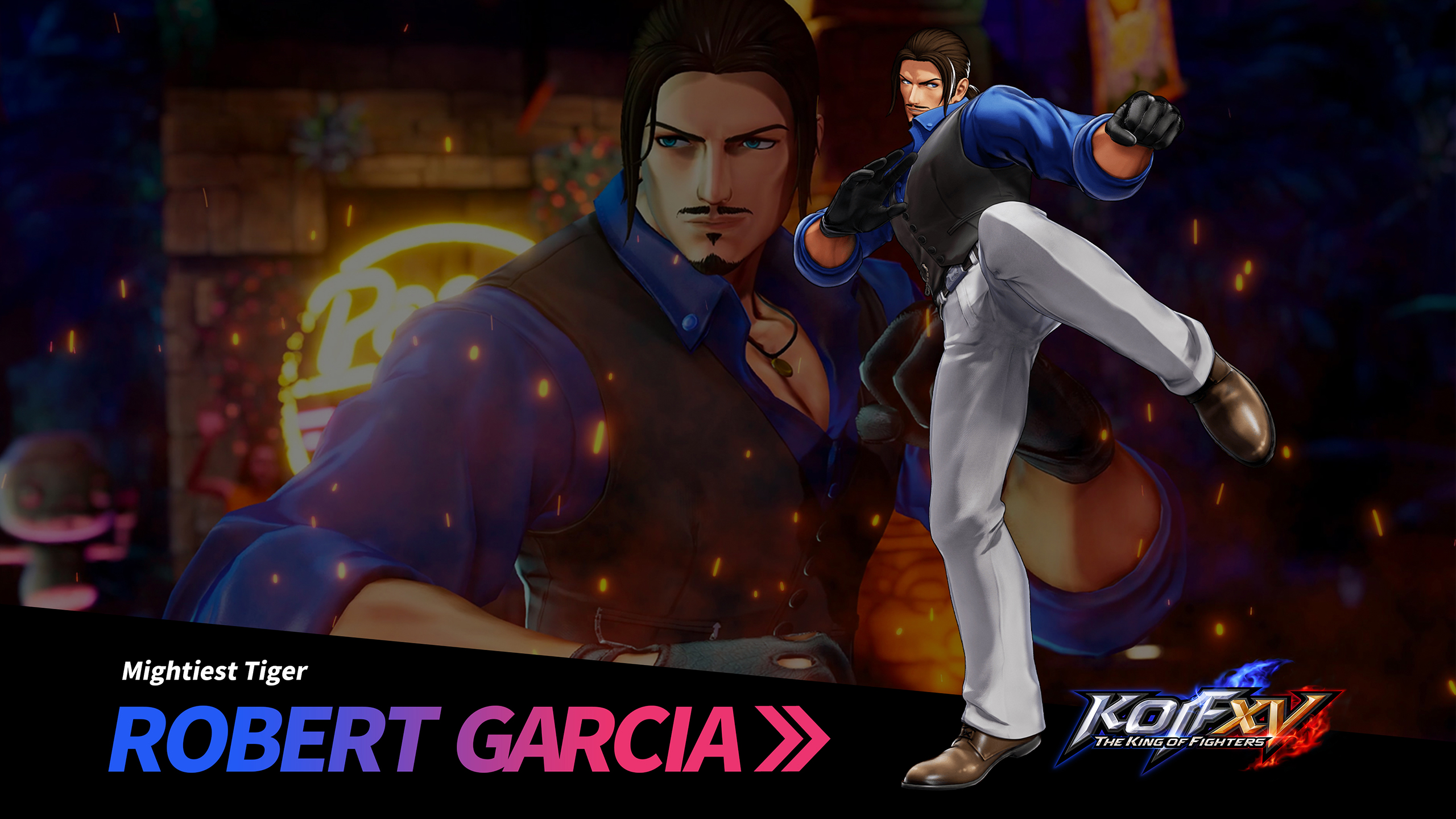 The King of Fighters XV Garcia Wallpaper with Monocle