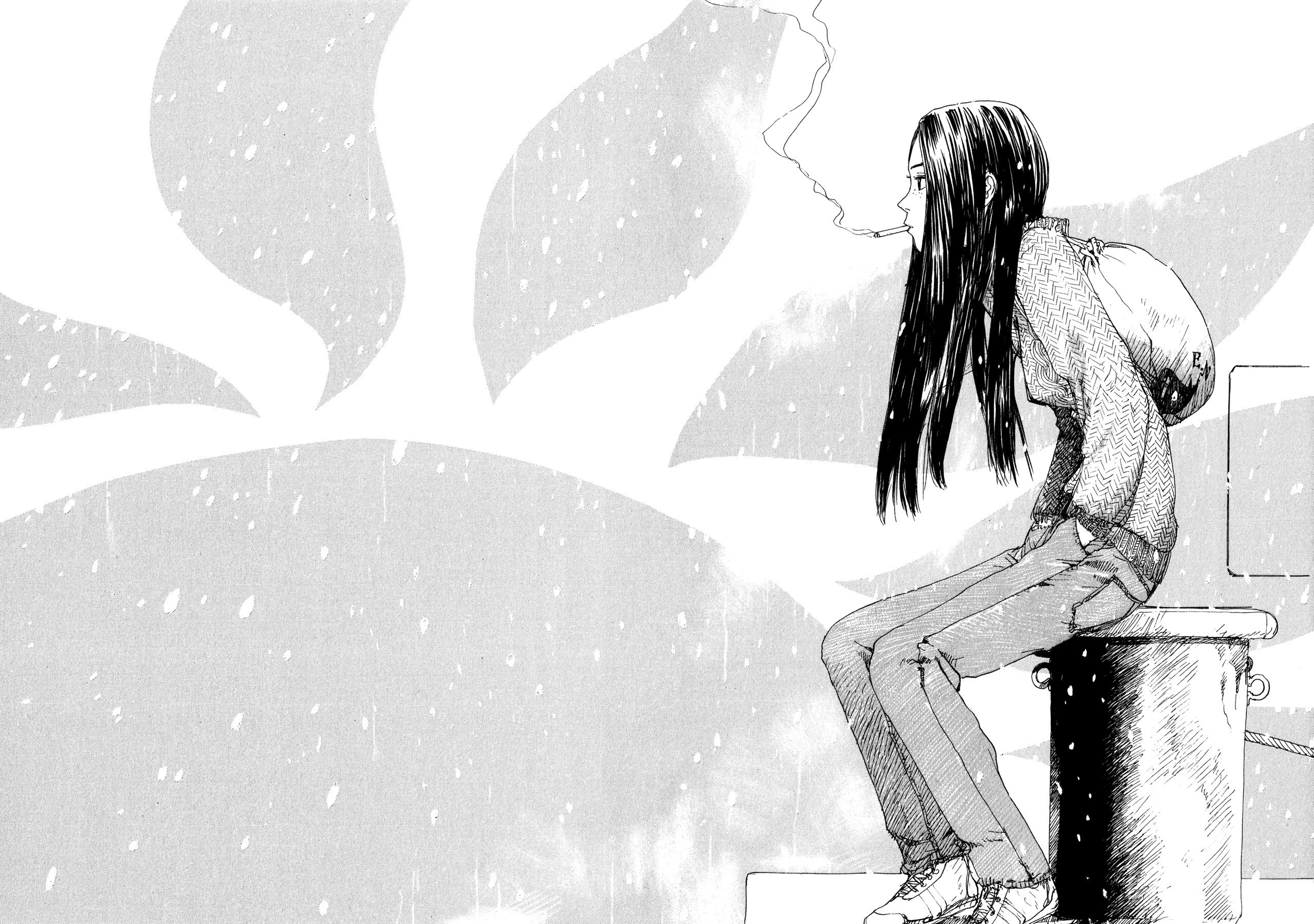 artwork, Smoking, Omoide Emanon Wallpaper HD / Desktop and Mobile Background