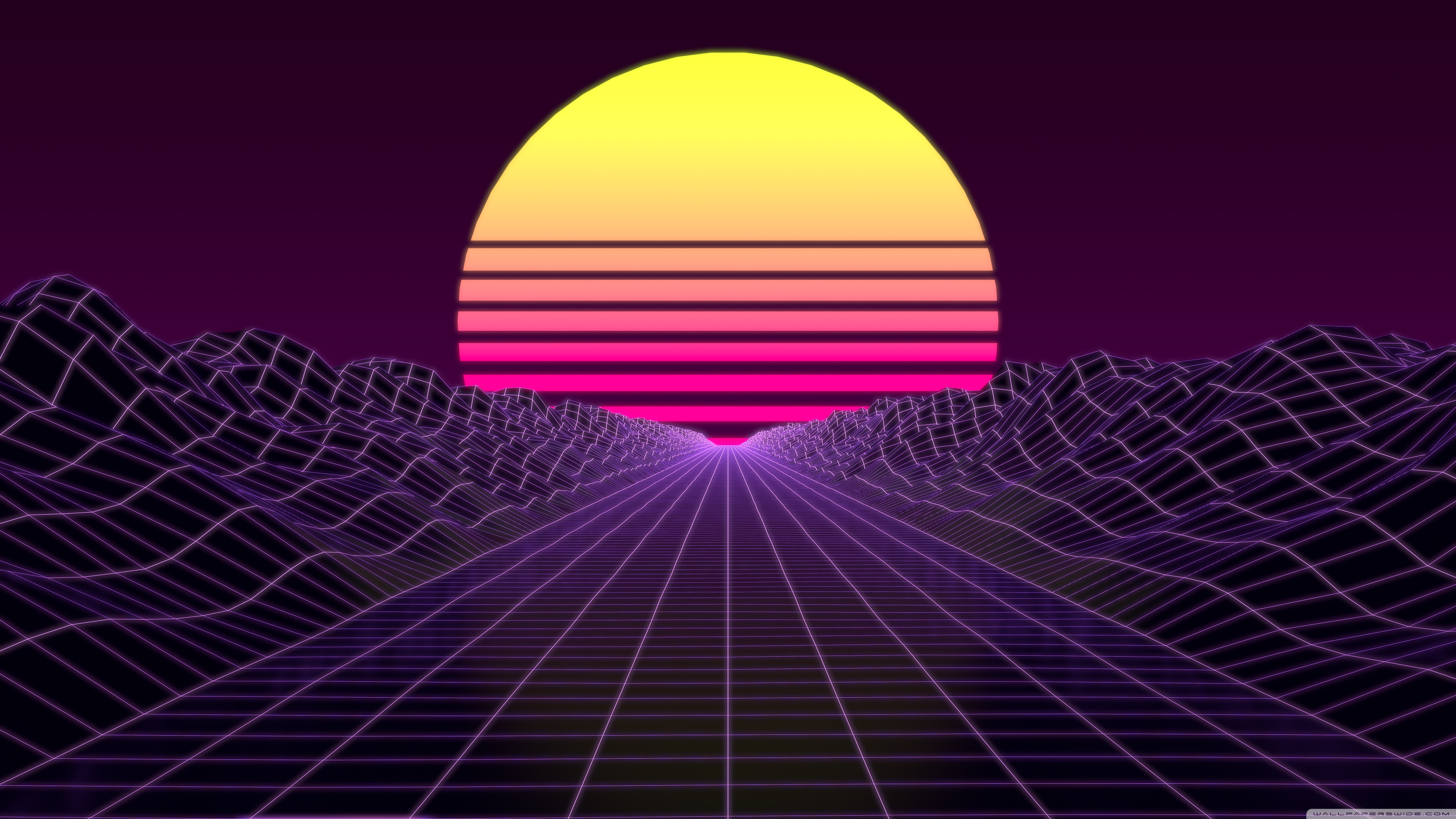 Synthwave 4K UHD Wallpaper for UltraHD Desktop and TV, Widescreen and UltraWide Display, Dual Monitor, Smartphone and Tablet Devices