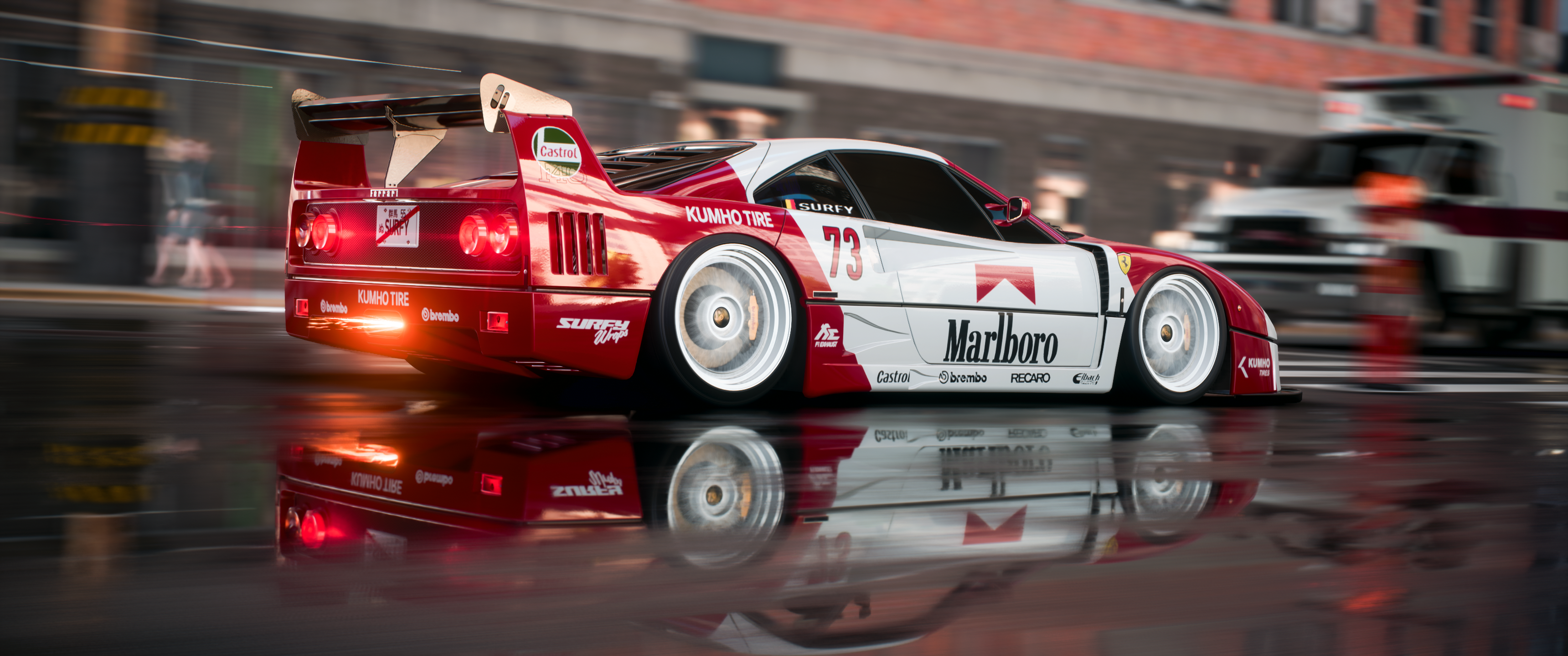 Shut your mind off and let your heart breathe Ferrari F40 LM Marlboro