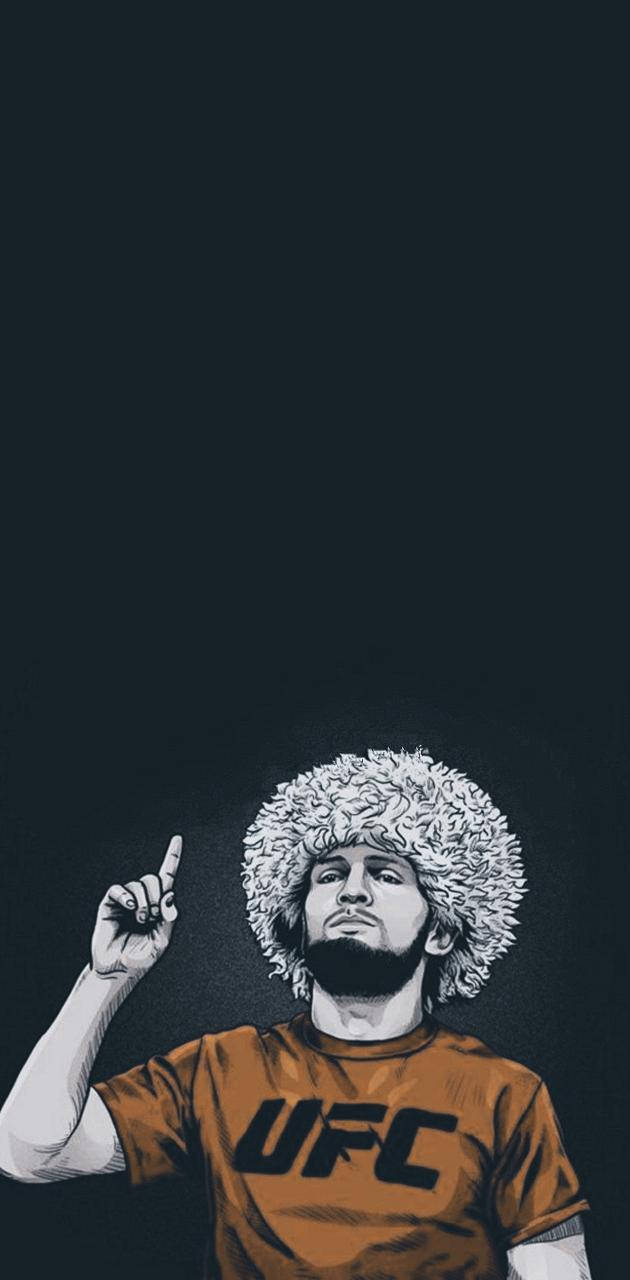 Download Khabib Nurmagomedov: A Study in Concentration and Determination Wallpaper