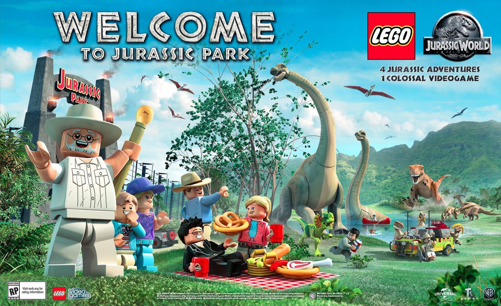 LEGO Jurassic World HD Wallpaper: Welcome to Jurassic Park