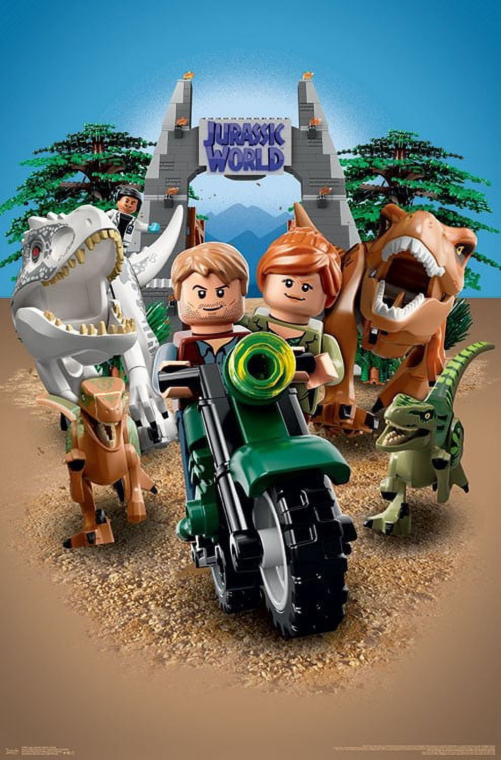 Lego Jurassic World Laminated Poster Print (22 x 34)
