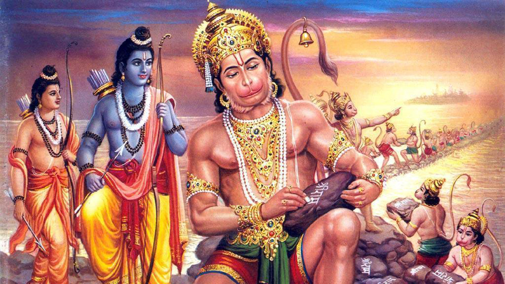 Hanuman Ram Lakshman HD Hanuman Wallpaper