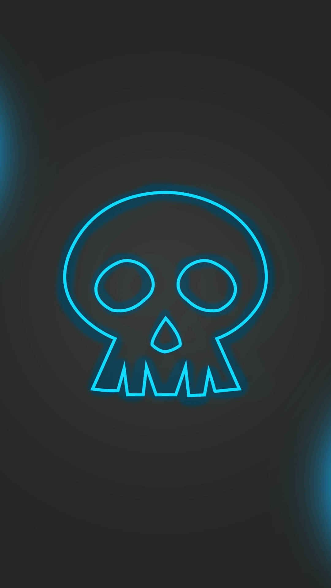 Download Blue Skull Neon Aesthetic iPhone Wallpaper