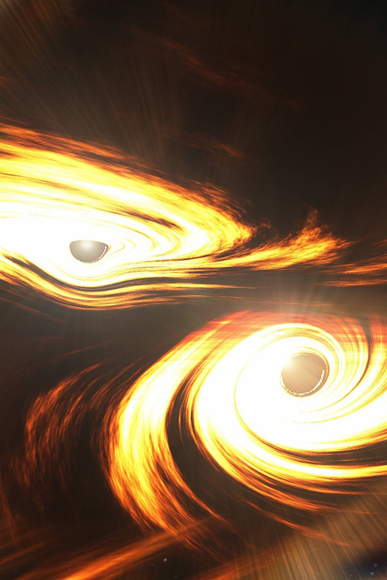 Download 4K Black Hole Collision Wallpaper